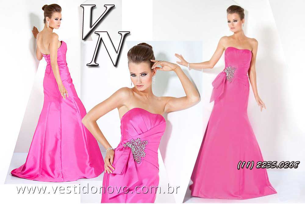 Vestido pink rosa plus size mae de noiva, festa longo,  loja zona sul So Paulo - sp