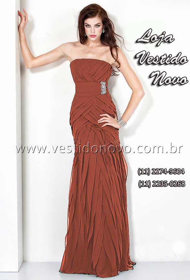 Vestido coral plus size, mae de noiva, formatura, festa longo, loja zona sul So Paulo - sp numerao grande