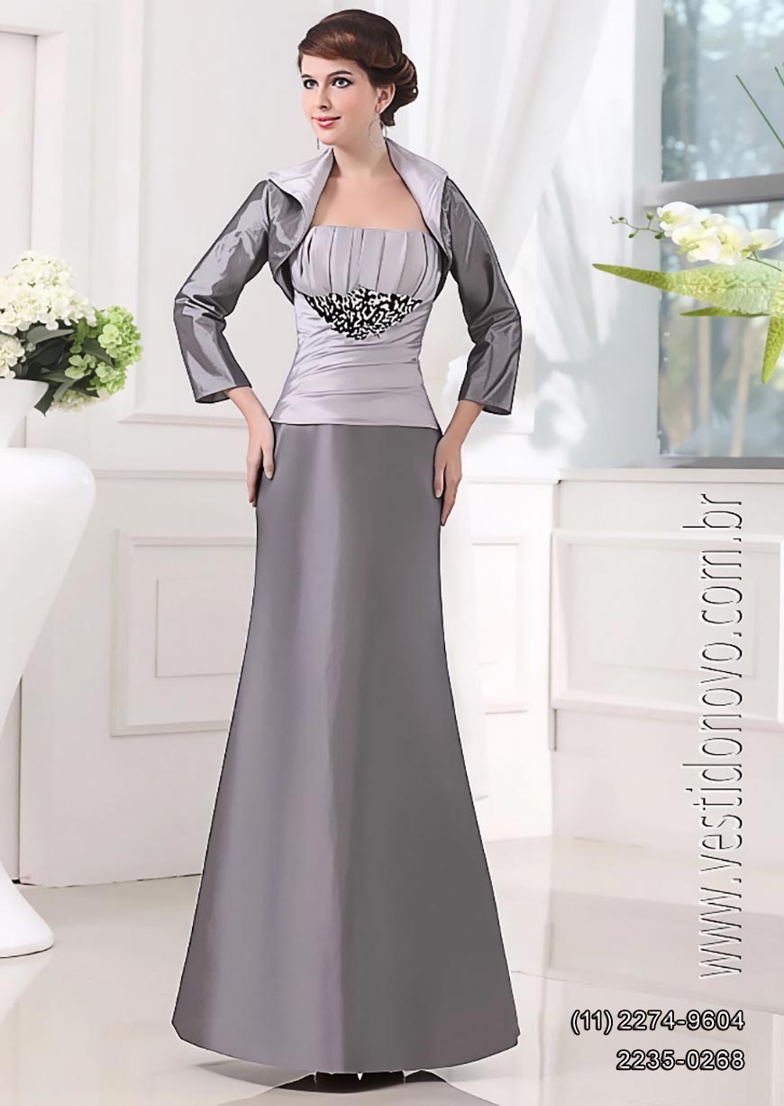 Vestido de festa plus size, bodas de prata, com casaquinho, manga longa, mae da noiva,  So Paulo - sp 